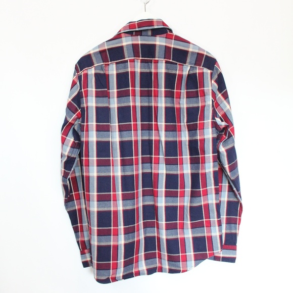 J Crew Men Heavyweight Flannel Plaid Shirt New Button Front Medium - Picture 3 of 8